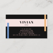 Beruflich Geometrischer Tricolor QR-Code Visitenkarte (Rückseite)