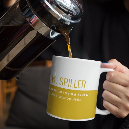 Beruflich (geschäftlich) HalbSenf Halbweiß Kaffeetasse