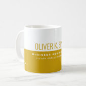 Beruflich (geschäftlich) HalbSenf Halbweiß Kaffeetasse (Vorderseite Links)