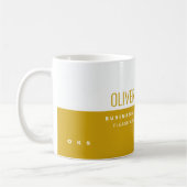 Beruflich (geschäftlich) HalbSenf Halbweiß Kaffeetasse (Links)