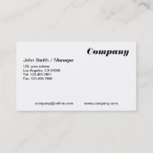 Beruflich - Geschäfts-Karten Visitenkarte (Rückseite)