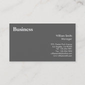 Beruflich - Geschäfts-Karten Visitenkarte (Rückseite)