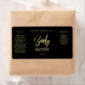 Beruflich gestylte Black Gold Body Butter Labels (Insitu)