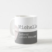 beruflich (Gitarrist) halbgrau Kaffeetasse (Vorderseite Links)