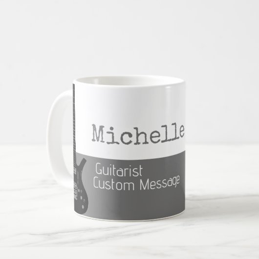 beruflich (Gitarrist) halbgrau Kaffeetasse (Vorderseite Links)