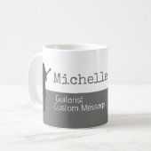 beruflich (Gitarrist) halbgrau Kaffeetasse (Vorderseite Links)