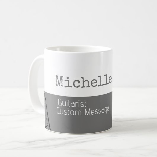 beruflich (Gitarrist) halbgrau Kaffeetasse (Vorderseite Links)