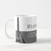 beruflich (Gitarrist) halbgrau Kaffeetasse (Links)