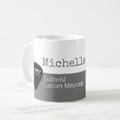 beruflich (Gitarrist) halbgrau Kaffeetasse (Vorderseite Links)