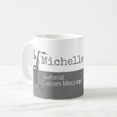 beruflich (Gitarrist) halbgrau Kaffeetasse (Vorderseite Links)
