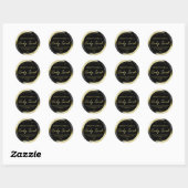 Beruflich Glam Black Gold Tinte Body Scrub Labels Runder Aufkleber (Blatt)