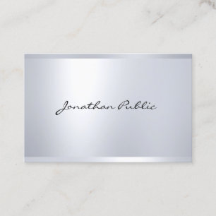 Beruflich Glam Silver Creative Modernes Schlichtes Visitenkarte