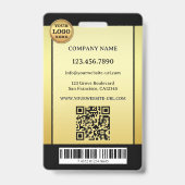 Beruflich Gold Black Foto ID Ausweis (Back)