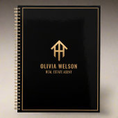 Beruflich Gold & Black Real Anwesen Broker 2024 Planer