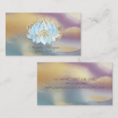 Beruflich Gold Blue Lotus Colorado Visitenkarte (Vorne/Hinten)