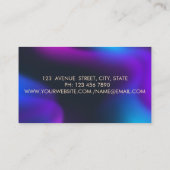 Beruflich, Gold Circles Lotus Dark Holographic Visitenkarte (Rückseite)