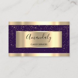 Beruflich Gold Friseur Event Planner Violet Visitenkarte