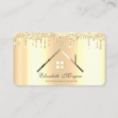Beruflich Gold Glitzer Tropfen Real Anwesen Visitenkarte (Vorderseite)