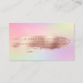 Beruflich Gold Lotus Brush Stroke Holographic Visitenkarte (Rückseite)