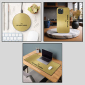 Beruflich-Gold-Metallic-Monogramm Schreibtischunterlage