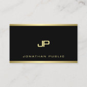 Beruflich Gold Monogram Glam Moderne Elegant Visitenkarte (Vorderseite)