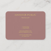 Beruflich Gold Monogram Modern Template Luxus Visitenkarte (Rückseite)