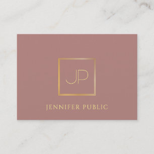 Beruflich Gold Monogram Modern Template Luxus Visitenkarte