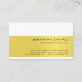 Beruflich Gold White Minimalistic Luxus Schlicht Visitenkarte (Vorderseite)