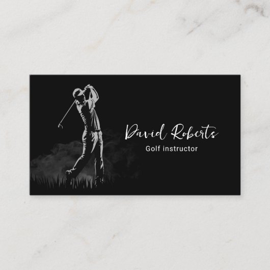 Beruflich Golf Instructor Golf Swing Coach Visitenkarte (Vorderseite)