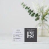 Beruflich-grau hinzufügen Sie den QR-Code Ihres Lo Visitenkarte (Stehend Vorderseite)
