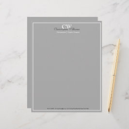 Beruflich Grau Minimalistisch Briefbogen