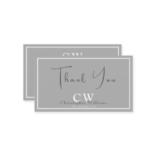 Beruflich Grau Minimalistisch Dankeschön Karte