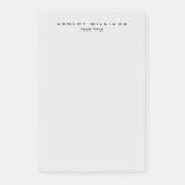 Beruflich-grau-modern schlicht einzigartig post-it klebezettel (Vorderseite)