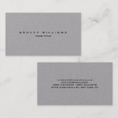 Beruflich-grau-modern schlicht einzigartig visitenkarte (Vorne/Hinten)