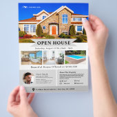 Beruflich Grau Open House Real Anwesen Flyer (Hand)
