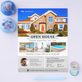 Beruflich Grau Open House Real Anwesen Flyer (Einzeln)