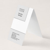 Beruflich-grau weiß schlicht minimalistisch modern visitenkarten (Vorderseite)