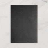 Beruflich-graue Chalkboard Orange Monogram Visitenkarte (Rückseite)