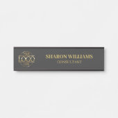 Beruflich-Graue Firmenlogos Türschild (Vorderseite )