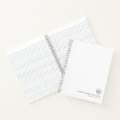 Beruflich-Graue Monogramm Notizblock (Innenseite)