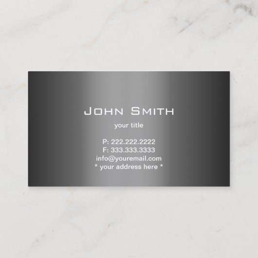 Beruflich-Graue QR Code Business Card Visitenkarte (Rückseite)