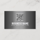Beruflich-Graue QR Code Business Card Visitenkarte (Vorderseite)
