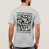 Beruflich Graues Unternehmen QR Code Notare T-Shirt (Rückseite)