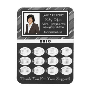 Beruflich Gray Business 2018 Kalender mit Foto Magnet
