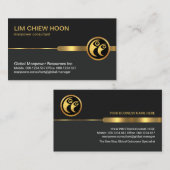 Beruflich Gray Layers Gold Manpower Visitenkarte (Vorne/Hinten)