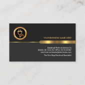 Beruflich Gray Layers Gold Plug Visitenkarte (Rückseite)