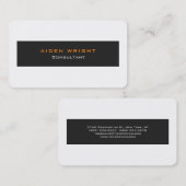 Beruflich Gray White Stilvoll Modernes Minimalisti Visitenkarte (Vorne/Hinten)