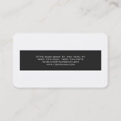 Beruflich Gray White Stilvoll Modernes Minimalisti Visitenkarte (Rückseite)