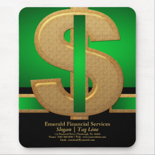 Beruflich Green  Gold-Dollar-Finanzdienstleistunge Mousepad