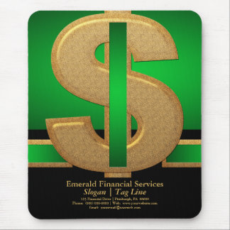 Beruflich Green| Gold-Dollar-Finanzdienstleistunge Mousepad